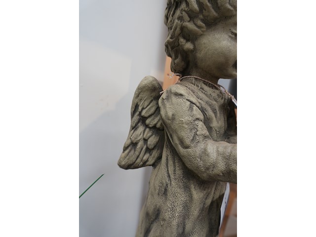 Tuinbeeld – engel talia staand | gegoten steen | h54 cm - afbeelding 3 van  5