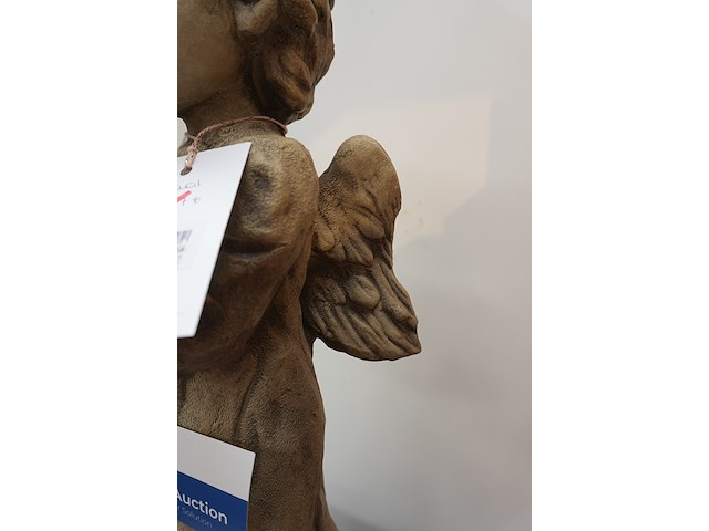 Tuinbeeld – engel talia staand | gegoten steen | h54 cm - afbeelding 5 van  5