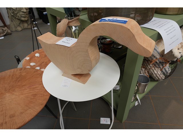 Tuinbeeldje – gans in hout| h35 cm - afbeelding 3 van  3