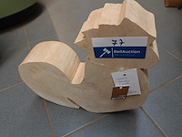 Tuinbeeldje – haan in hout - afbeelding 1 van  2