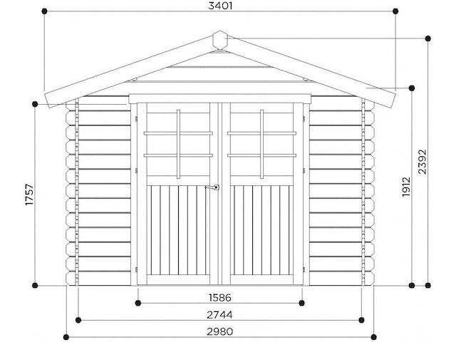 Tuinbergng lannion 8,88 m2 2980x2980x2390 gratis bezorging - afbeelding 3 van  7