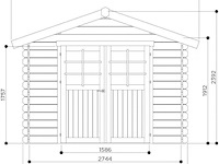 Tuinbergng lannion 8,88 m2 2980x2980x2390 gratis bezorging - afbeelding 6 van  7