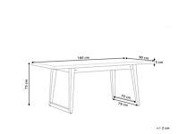 Tuineettafel - 180 cm 90 cm betongrijs - afbeelding 2 van  15