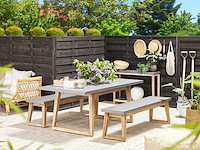 Tuineettafel - 180 cm 90 cm betongrijs - afbeelding 1 van  15