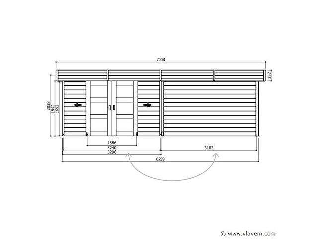 Tuinhuis arhus behandeld - afbeelding 3 van  3