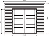 Tuinhuis bari 8,69 m2 2980x2908x2244 gratis bezorging - afbeelding 3 van  7