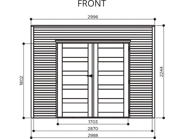 Tuinhuis bari 8,69 m2 2980x2908x2244 gratis bezorging - afbeelding 6 van  7
