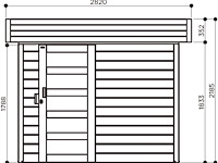 Tuinhuis bergen 6,88 m2 2432x2050x2190 gratis bezorging - afbeelding 7 van  9