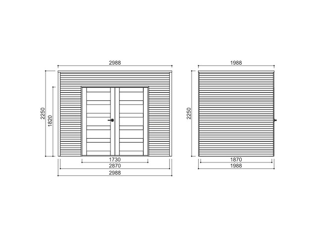 Tuinhuis capri 5,37 m2 2870x1870x2250 gratis bezorging - afbeelding 7 van  7