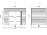 Tuinhuis capri 5,37 m2 2870x1870x2250 gratis bezorging - afbeelding 7 van  7