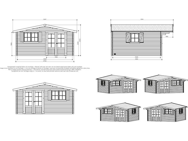 Tuinhuis chambery gratis levering - afbeelding 2 van  3