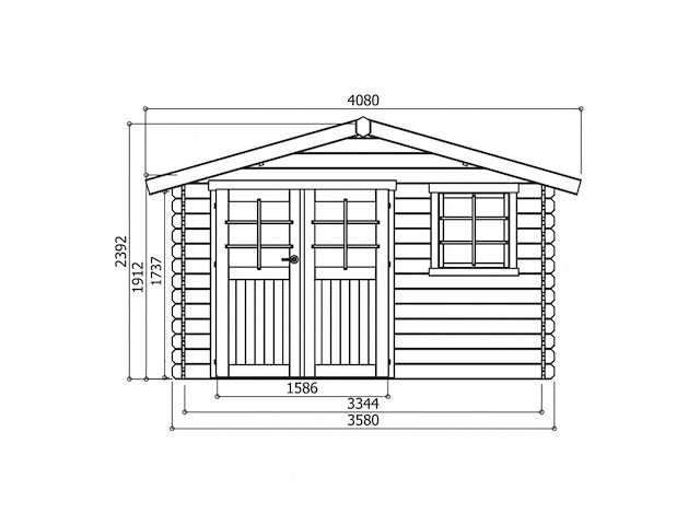 Tuinhuis chimay 10,67 m2 3580x2980x2392 gratis bezorging - afbeelding 6 van  7