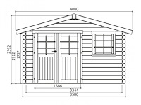 Tuinhuis chimay 10,67 m2 3580x2980x2392 gratis bezorging - afbeelding 6 van  7