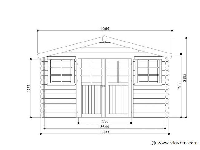 Tuinhuis dole - afbeelding 2 van  3