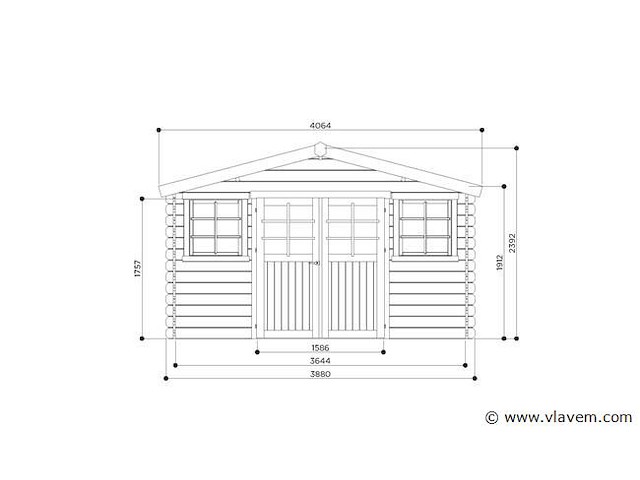Tuinhuis dole - afbeelding 2 van  4
