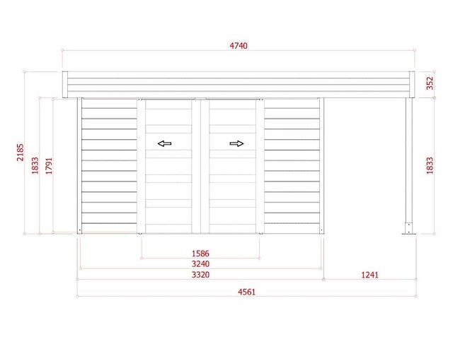 Tuinhuis larvik - garden shed & log cabin - afbeelding 3 van  3