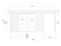 Tuinhuis larvik - garden shed & log cabin - afbeelding 3 van  3