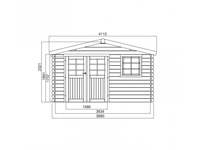 Tuinhuis linz - garden shed & log cabin - afbeelding 2 van  3