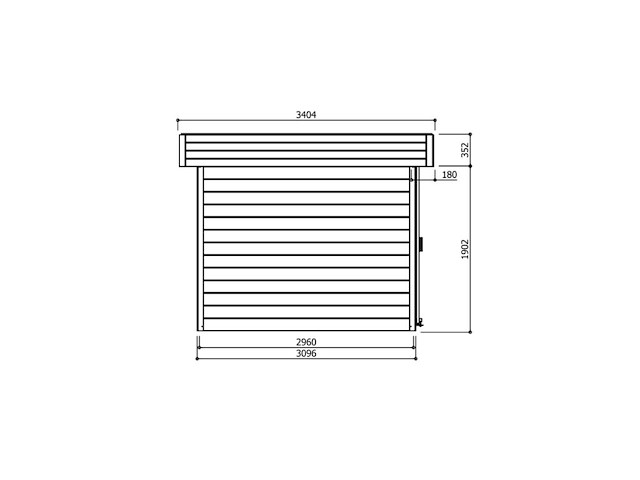 Tuinhuis malmo 11,38 m2 3040x3920x2190 gratis bezorging - afbeelding 4 van  7