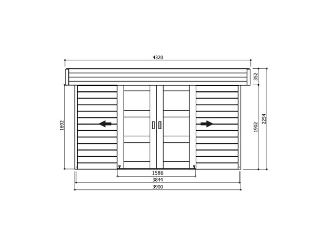Tuinhuis malmo 11,38 m2 3040x3920x2190 gratis bezorging - afbeelding 6 van  7