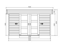 Tuinhuis malmo 11,38 m2 3040x3920x2190 gratis bezorging - afbeelding 6 van  7