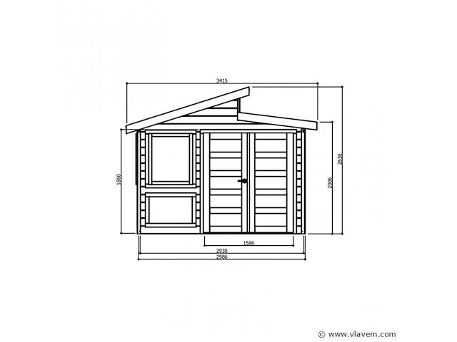 Tuinhuis merano - afbeelding 2 van  3