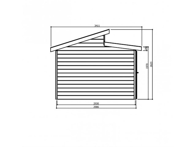 Tuinhuis milano - garden shed & log cabin - afbeelding 3 van  3