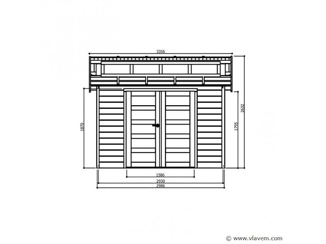 Tuinhuis milano gratis levering - afbeelding 2 van  3
