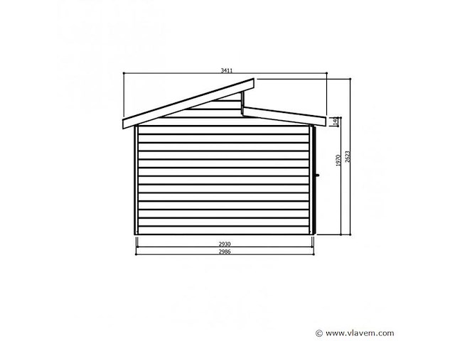 Tuinhuis milano gratis levering - afbeelding 3 van  3