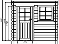 Tuinhuis nevers 5,8 m2 2380x2380x2123 gratis bezorging - afbeelding 6 van  7