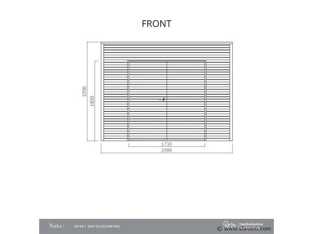 Tuinhuis noto behandeld - afbeelding 2 van  3