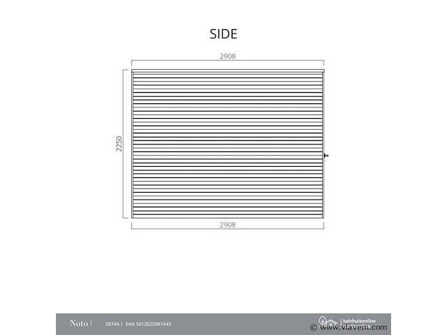 Tuinhuis noto behandeld - afbeelding 3 van  3