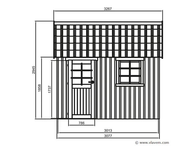 Tuinhuis oleron gratis levering - afbeelding 2 van  3