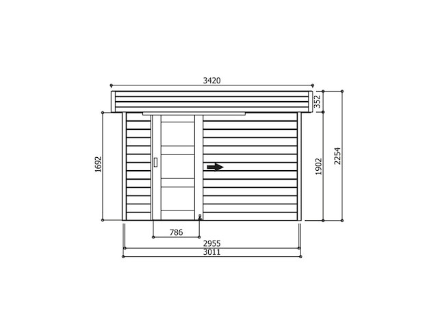 Tuinhuis oslo 6,22 m2 3420x2440x2254 gratis bezorging - afbeelding 6 van  7