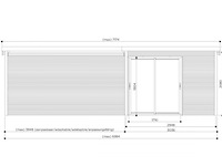 Tuinhuis sagres 23,37 m2 6984x3036x2270 gratis bezorging - afbeelding 6 van  7