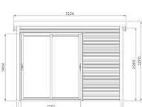 Tuinhuis seda 8,68 m2 3036x3036x2270 gratis bezorging - afbeelding 3 van  7