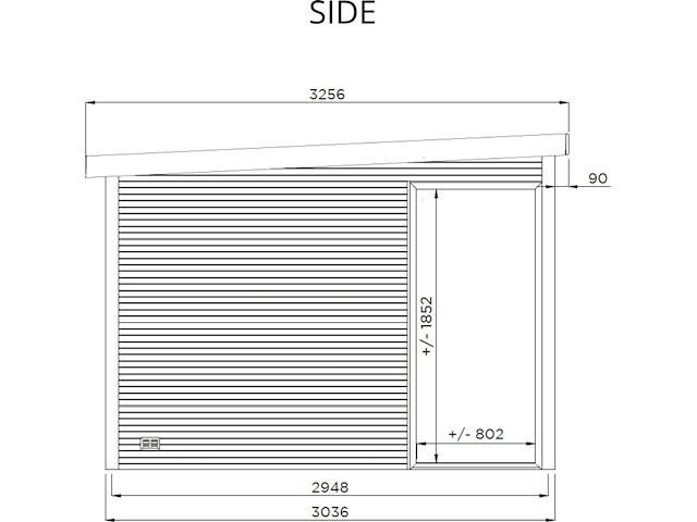 Tuinhuis seda 8,68 m2 3036x3036x2270 gratis bezorging - afbeelding 4 van  7