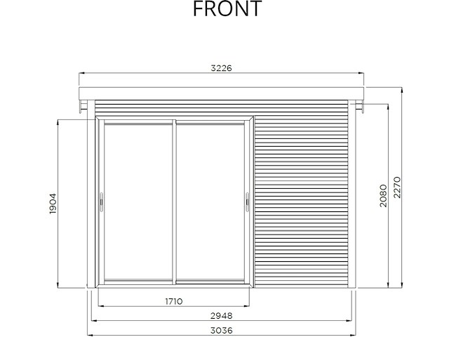 Tuinhuis seda 8,68 m2 3036x3036x2270 gratis bezorging - afbeelding 6 van  7
