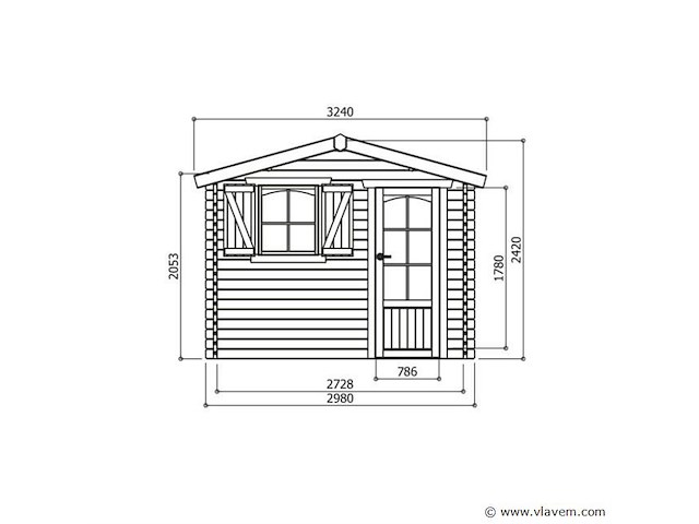 Tuinhuis servoz behandeld - afbeelding 2 van  4