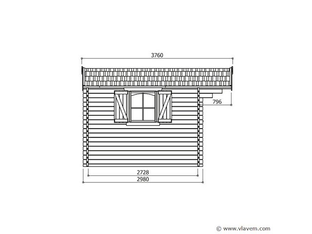 Tuinhuis servoz behandeld - afbeelding 3 van  4