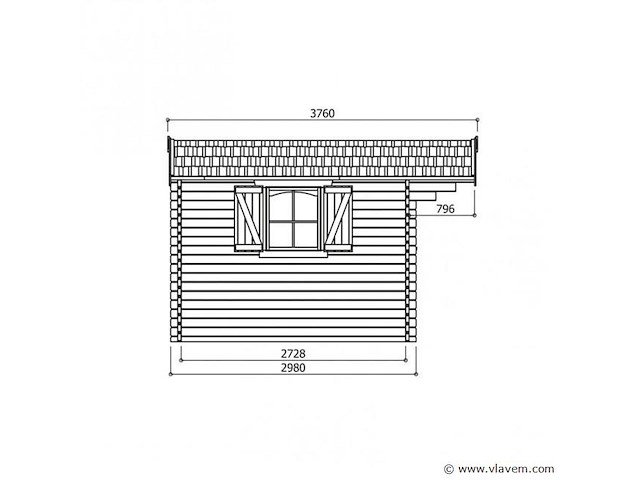 Tuinhuis servoz gratis levering - afbeelding 3 van  3