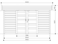 Tuinhuis stockholm 8,83 m2 2440x3620x2190 gratis bezorging - afbeelding 3 van  7