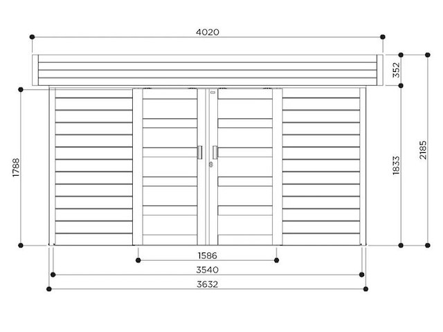 Tuinhuis stockholm 8,83 m2 2440x3620x2190 gratis bezorging - afbeelding 6 van  7