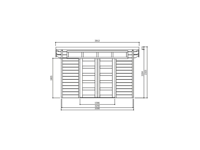 Tuinhuis venezia 8,57 m2 3332x2736x2325 gratis bezorging - afbeelding 6 van  7