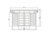 Tuinhuis venezia 8,57 m2 3332x2736x2325 gratis bezorging - afbeelding 6 van  7