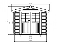 Tuinhuisje gera 6,15 m2 2480x2480x2195 gratis bezorging - afbeelding 6 van  7