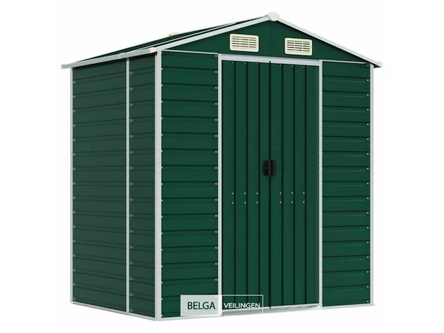 Tuinhuisje: groen gegalvaniseerd staal - afbeelding 1 van  9