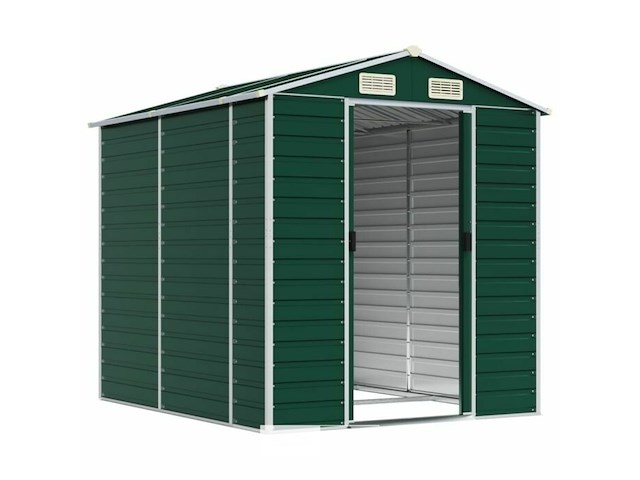 Tuinhuisje: groen gegalvaniseerd staal - afbeelding 3 van  9