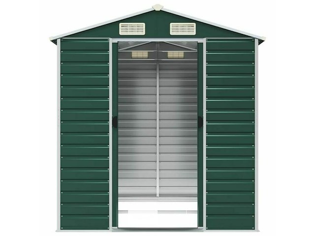 Tuinhuisje: groen gegalvaniseerd staal - afbeelding 5 van  9