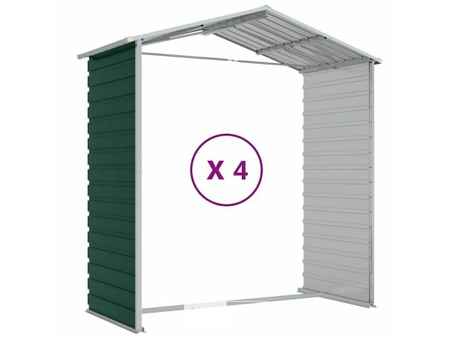 Tuinhuisje: groen gegalvaniseerd staal - afbeelding 8 van  8